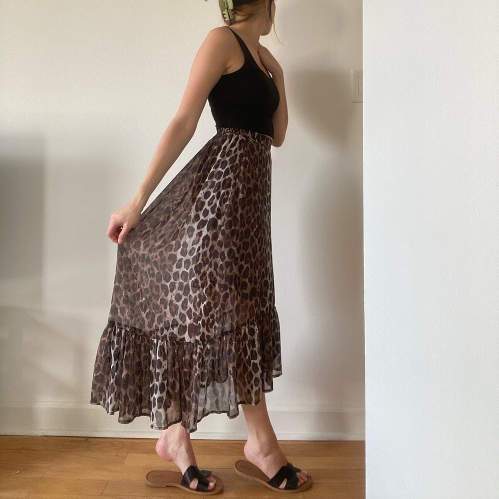 Midi Cheetah Skirt